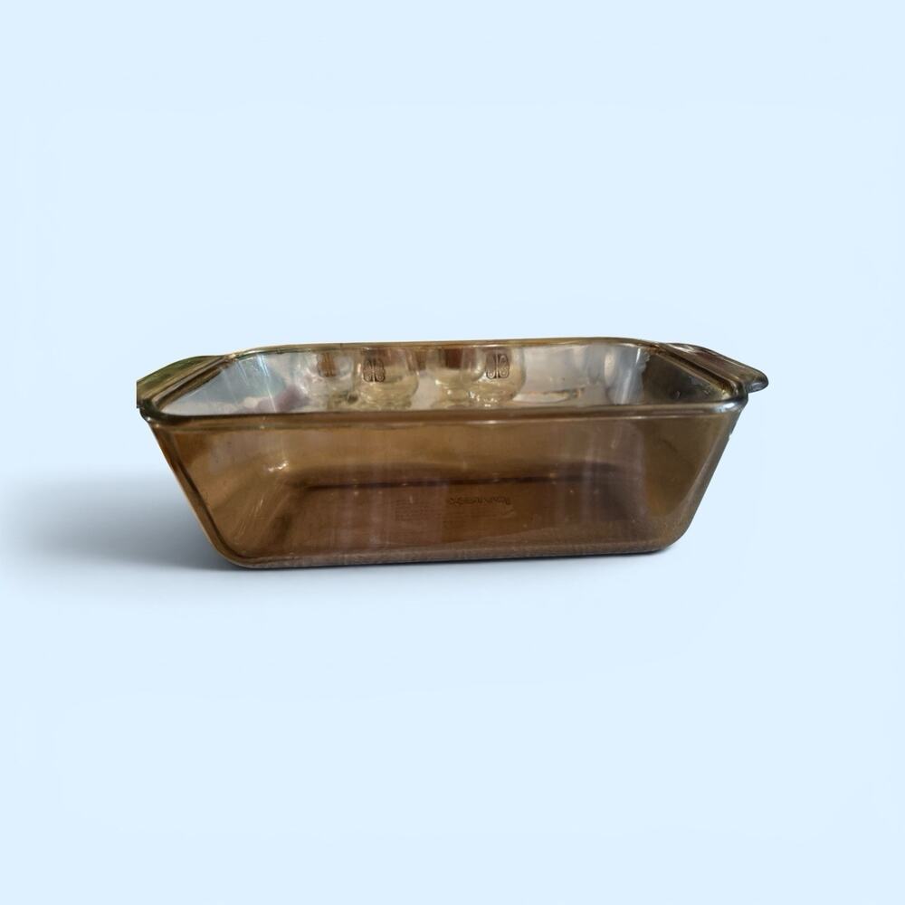 Brown Glass Loaf Pan - Clear Brown Bakeware